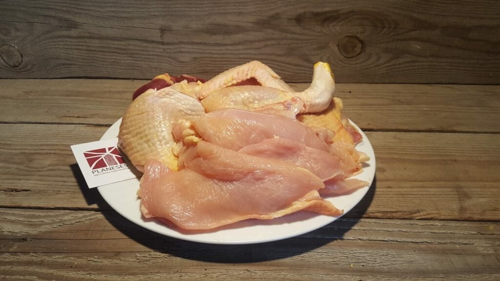 1/2 Pollastre A VUITENS amb PIT FILETEJAT